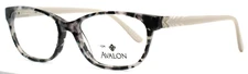 AVALON 5046 Platinum Tortoise Womens Semi Cat Eye Full Rim Eyeglasses 52-16-140