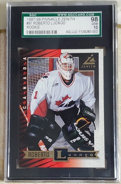 Roberto Luongo RC Rookie 💥RAR💥 1997-98 PINNACLE ZENITH #97 SGC 98 GEM MINT 10