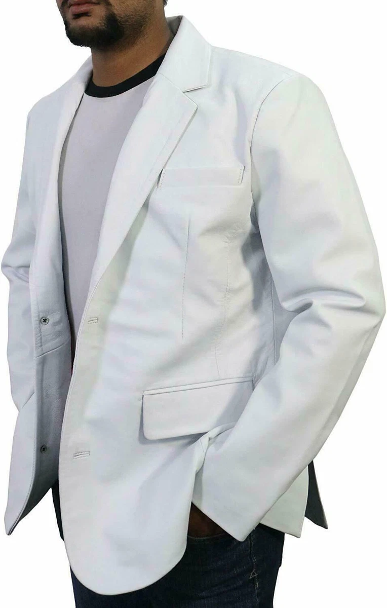 White leather best sale blazer