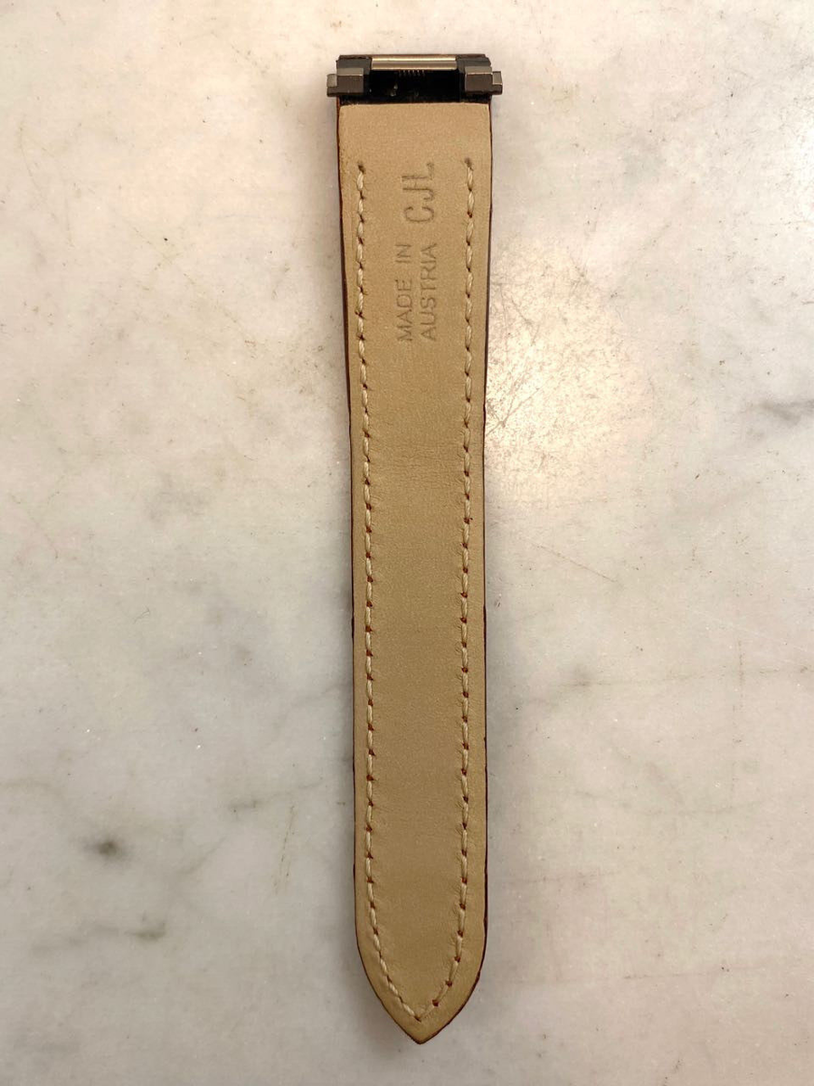 Cartier純正alligatorマット仕上げ革ベルト Genuine CARTIER Alligator Leather Watch Wristband Strap