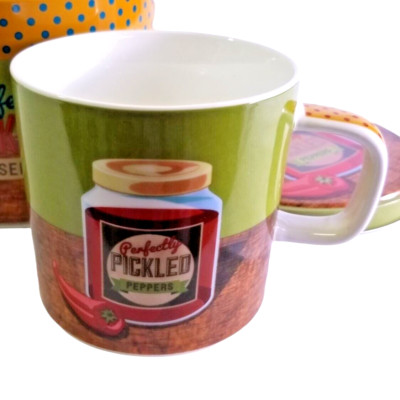 Pepper Coffee Mug In Tin Set By Typhoon Perfectly Pickled Peppers Gift Set