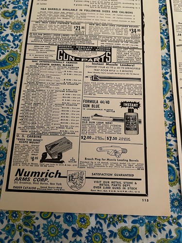 (3) Vintage 1966 Numrich Arms Corp New York Print Ad Guns And Parts Ad - Picture 4 of 9