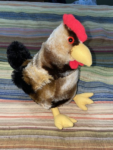 Hug Fun Plush Colorful Chicken / Rooster 12" EUC