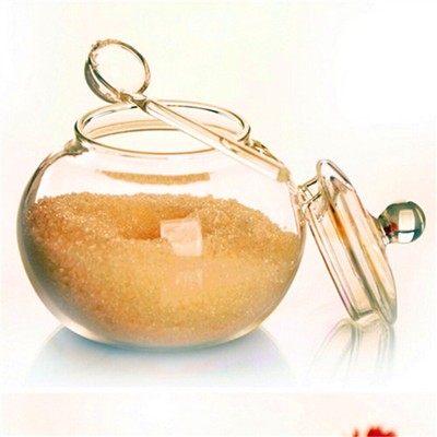  Container with Lids and Spoon Spice Jar Canister Flower Tea