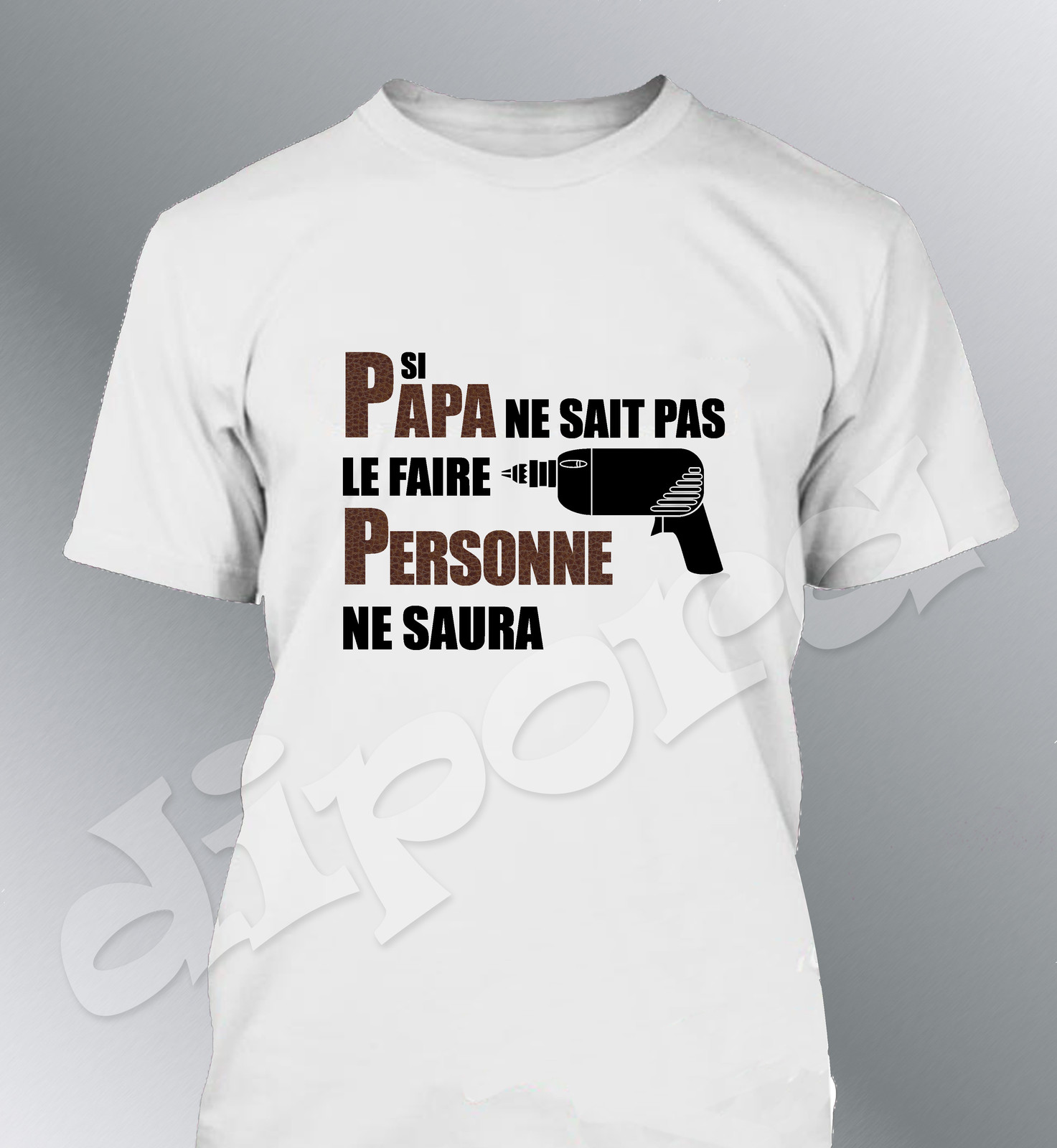 T-shirt Humour "SI PAPA" Pour La Fête Des Pères - Homme 100% Coton - Neuf Avec étiquette