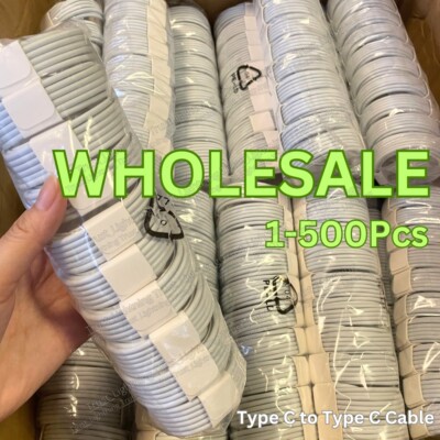 Bulk Lot 3/6FT Type USB-C to USB-C Cable 60W Fast Charging PD Cord Rapid Charger