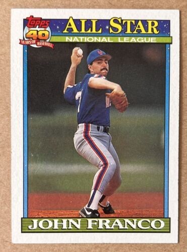 1991 Topps 40 Years Of Baseball #407 John Franco National League All Star - Picture 1 of 2