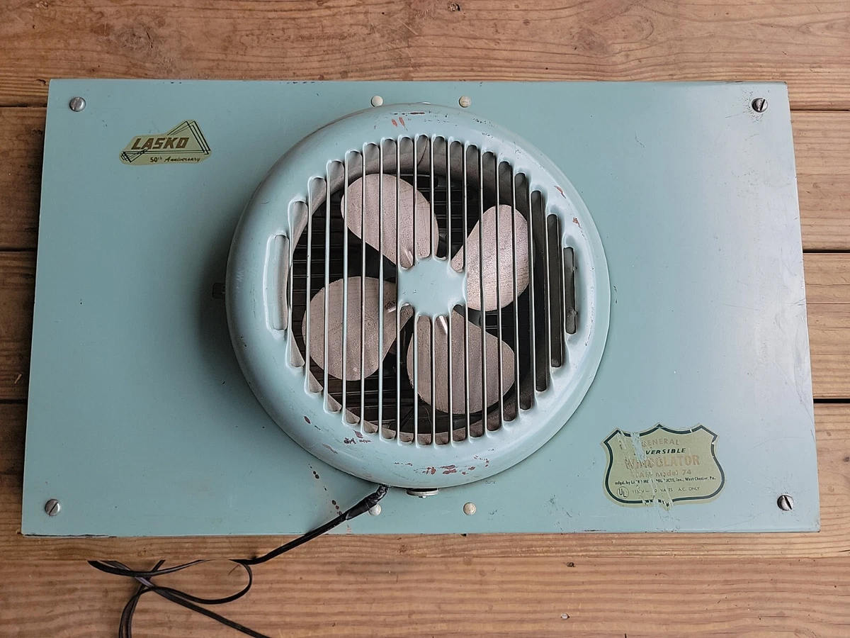 VINTAGE LASKO MODEL 74 50th anniv. WINDOLATOR REVERSIBLE FAN window  extensions | eBay