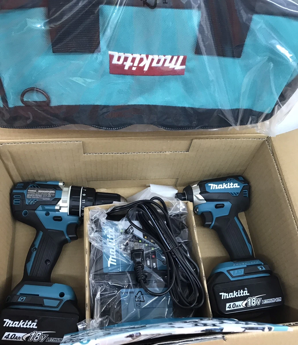 Makita XT269M 18V LXT Brushless Drill Impact Driver Combo Kit w