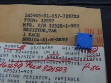 BOURNS 3252X-1-503 TRIM RESISTOR TRIMMER  5905-01-057-7197 - USA FAST SHIPPING