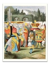 Queen of Hearts ILLUSTRATION FROM THE NURSERY 1890 Vintage POSTER Reprint