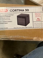 Keter Denali 30 Gallon Resin Outdoor Storage Box and Patio Furniture Side Table