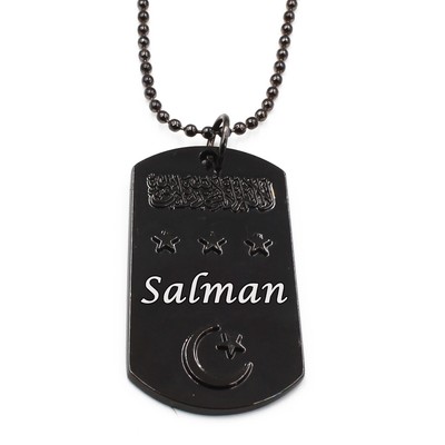 Personalised Engraved Mens Dog Tag Name 
