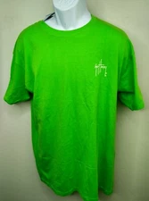 Guy Harvey Lime Green Front Signed Logo Back Sword Fish Graphics 2017 NWT 