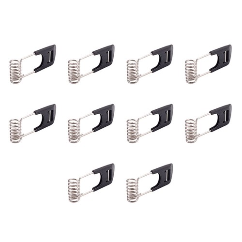 10 Pcs Black Spring Accessories Metal Clips Lighting Springs