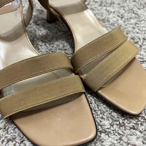Stuart Weitzman Strap Sandals Kitten Heel Open Toe in Tan Size 10 - Picture 4 of 9