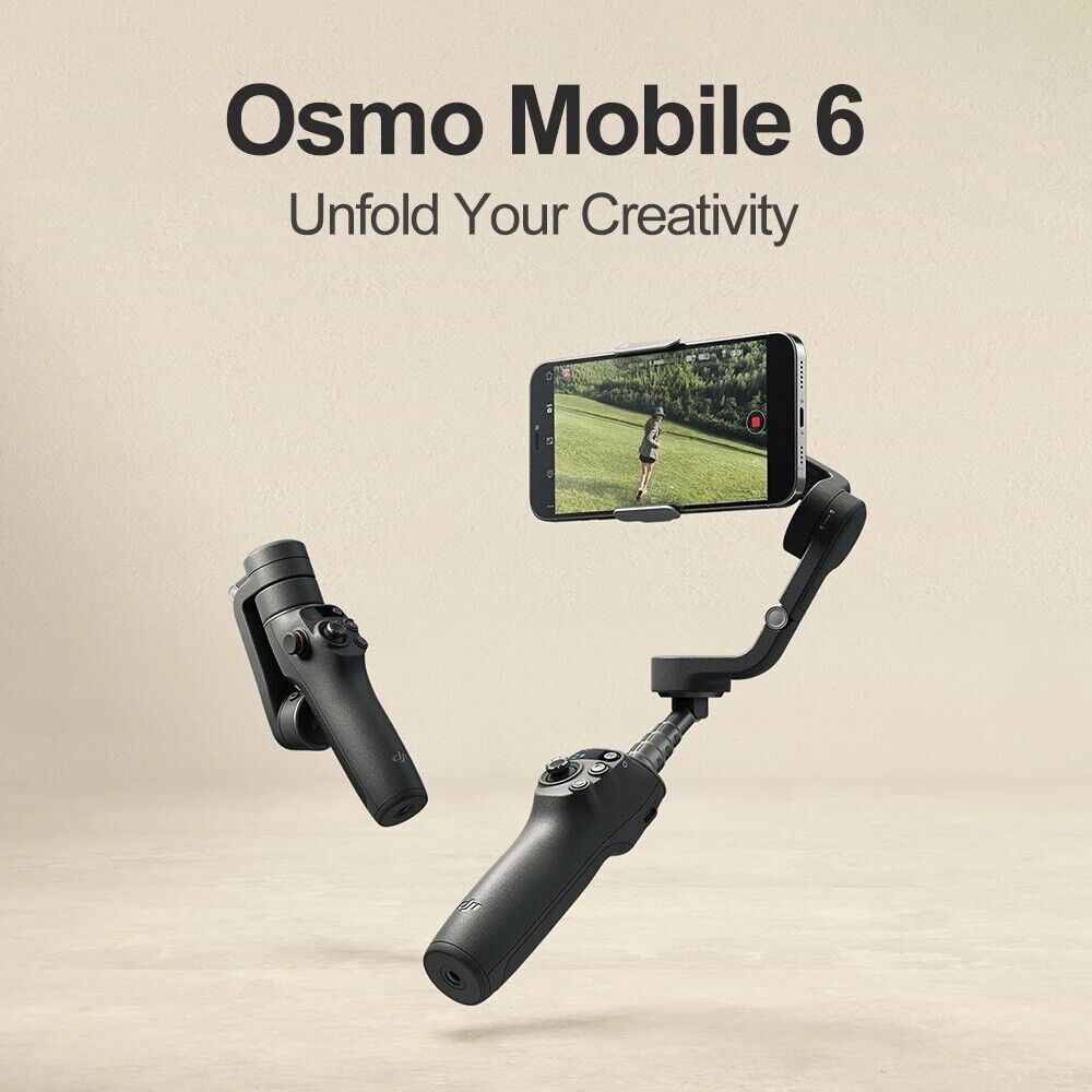  DJI Osmo Mobile 6, 3-Axis Phone Gimbal, Object Tracking,  Built-in Extension Rod, Portable and Foldable, Android and iPhone Gimbal,  Vlogging Stabilizer,  TikTok Video, Platinum Gray : Cell Phones &  Accessories