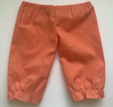 Vintage Baby Peach Orange Pants Elastic Waist No Tag 12.5" Long, 19" Waist