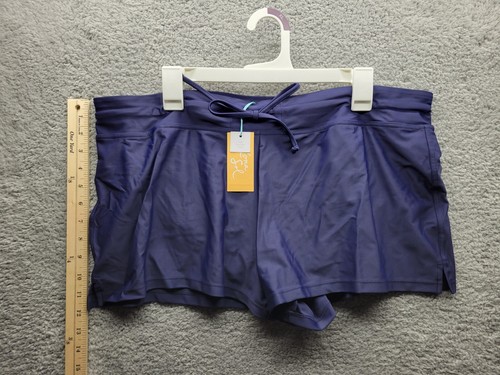 Pantalones cortos de baño para mujer Kona Sol XL 16-18 de alta cobertura parte inferior azul marino nuevos con etiquetas - Imagen 3 de 5