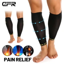 Copper Leg Calf Support Brace Sleeve Compression Sleeve Sports Pain Relief Wrap