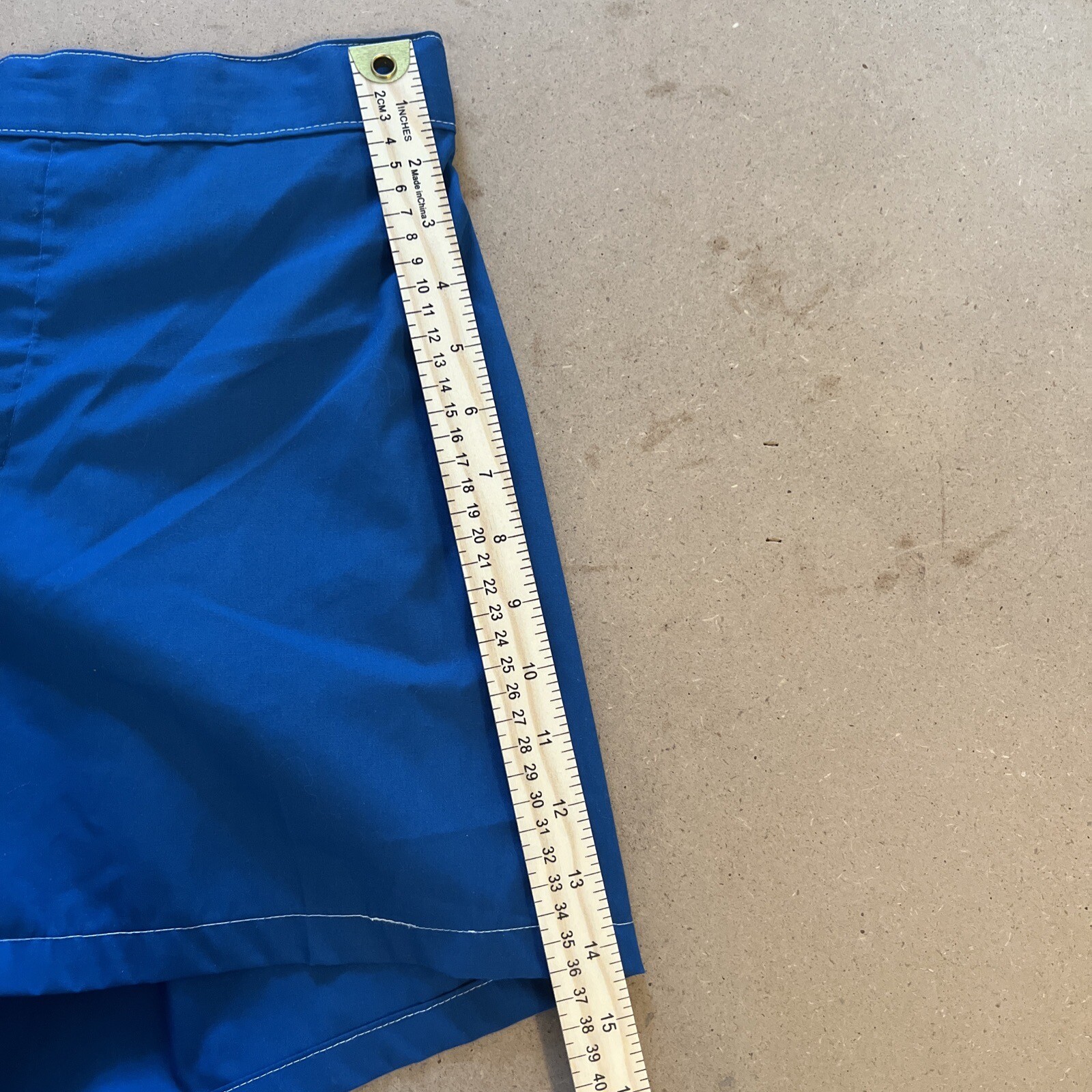 1970s vtg CHRISTIAN DIOR men’s Blue SWIM TRUNKS Medi… Gem