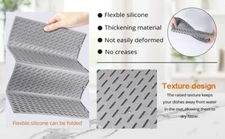 Silicone Draining Board Mat Dish Drying Mat Folding Draining Mat Pad Drainer Mat