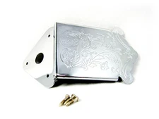 Beautiful, Ornate Chrome Mandolin or Cigar Box Guitar Tailpiece  
