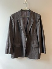 Christian Dior Men  s Pinstriped, Charcoal Blazer 100 Virgin Wool 38R EST.