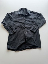 DKNY Men's Slim Fit 8 Way Stretch Button-Up Dress Shirt Size L 16.5 Black 32-33