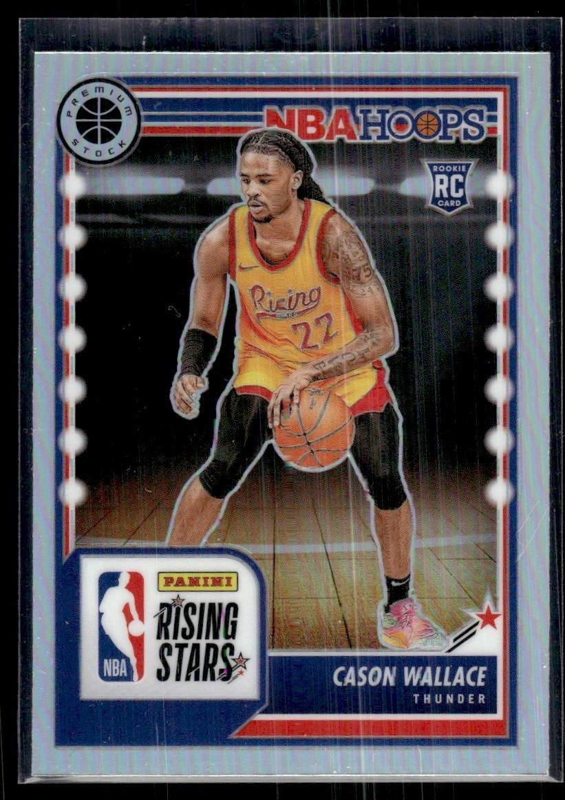 2023-24 Hoops Premium Stock Silver Cason Wallace Oklahoma City Thunder #281