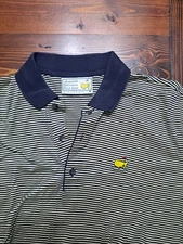 VTG Slazenger Augusta National Golf Shop Masters Striped Polo Shirt Mens M