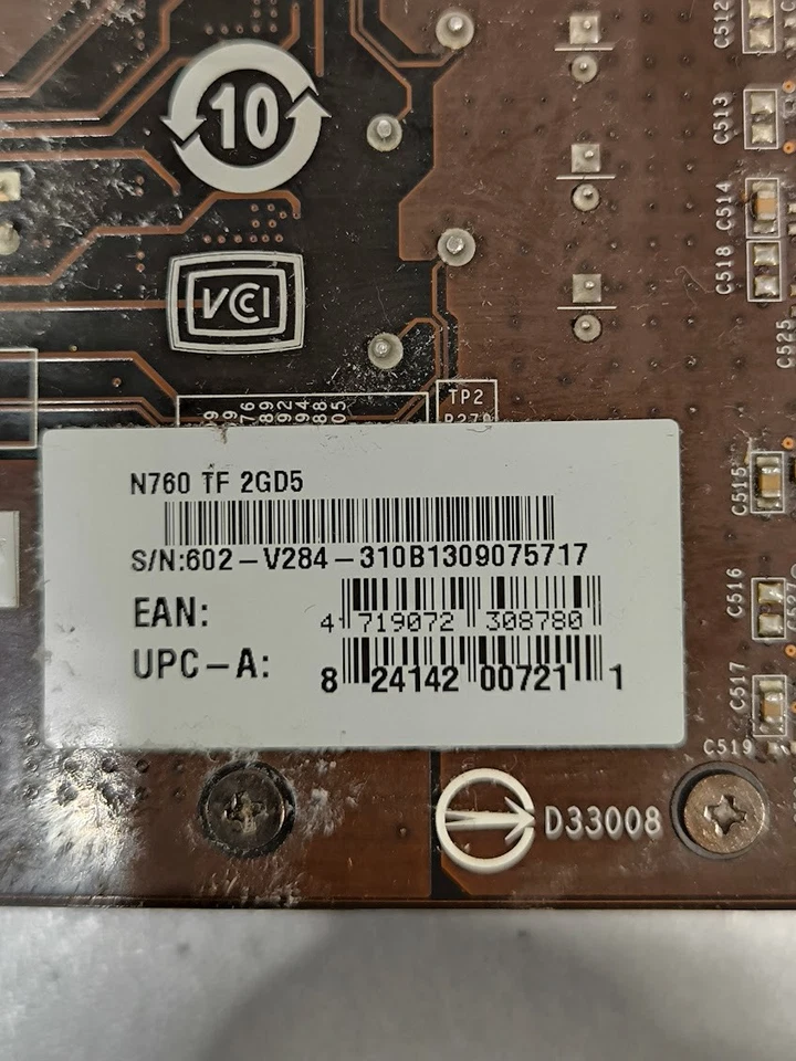 MSI N760 TF 2GD5 Graphics Card - Used, Working - Image 3 of 4