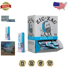 Zig Zag 1 ¼ Ultra Thin Rolling Papers 48 Booklets Natural Flax Slow Burn