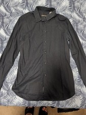 Emporio Armani Men's Long Sleeve Designer Shirt Size Medium Black