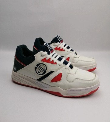 Sergio Tacchini Sneaker Herren Retro Style Weiß/Rot/Marine Größe 45