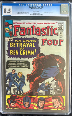 FANTASTIC FOUR #41     (Marvel Comics August 1965)     WHITE pages     CGC 8.5