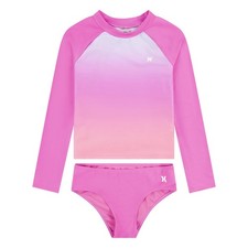 Hurley Long Sleeve Rash Guard 2-Piece Swimsuit