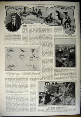 Original Old Antique Print 1912 Tent Delhi Durbar Stone Age America Neolithic