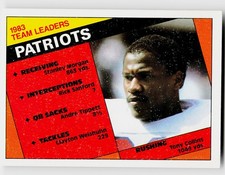 Patriots Team Leaders - Tony Collins, 1984 Topps, #131, New England Patriots,
