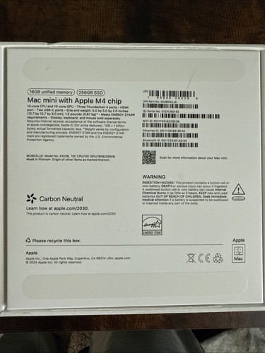 Apple Mac Mini M4- 16 Gb Ram 256gb SSD- Open Box with original packaging - Bild 4 von 4