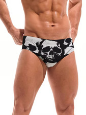 Cartoon Skull - 3D Print Swim Men's Briefs  Women's Briefs