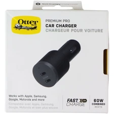 OtterBox (60W) Premium Pro Dual Port USB-C Fast Charge Car Charger - Black