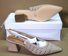 Marc Fisher Lulia Pump Woven Light Natural Us Womens Size 9.5w Marc Fisher Lulia Pump Woven Light Natural Us Womens Size 9.5w