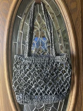 Recycled Plarn Crocheted Reusable Shopping Bag/Farmers Market Bag/ Beach Bag