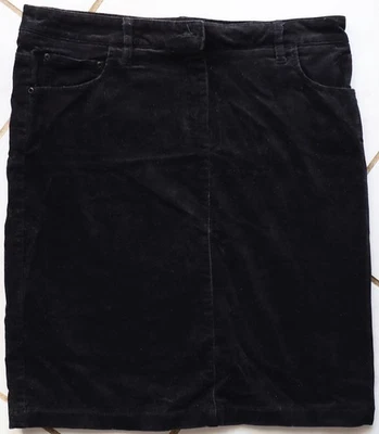 Petite jupe en velours noir "Burton" - Taille L - Photo 1/3