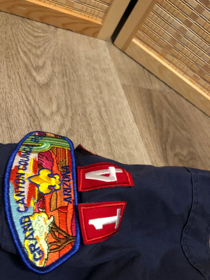 BSA Boy Scout Uniform Shirt Youth Cub Scouts Large L (H594) Grand Canyon AZ - Image 4 of 4