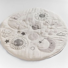 Pottery Barn Kids Skye Moon  Stars Muslin Travel Play Mat Baby Neutral
