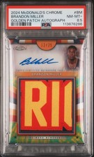 2024 TOPPS MCDONALD'S CHROME GOLDEN PATCH AUTO BRANDON MILLER 2/25 PSA 8.5