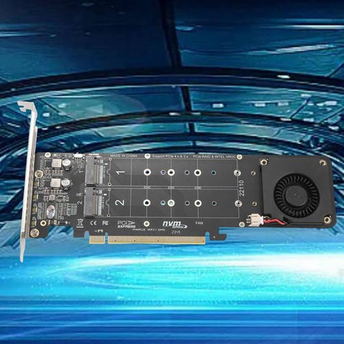 Adapter Card PCIeX16 to M.2 M-Key NVMEx4SSD Array Expansion Adapter4174 - Afbeelding 3 van 10
