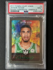 2017 Panini Court Kings Rookie Portraits Jayson Tatum RC Emerald 01/10 PSA 9 #Z